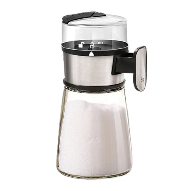 Press Type Salt Control Bottle Kitchen Household Sealed Moisture-Proof Metering Tank Set