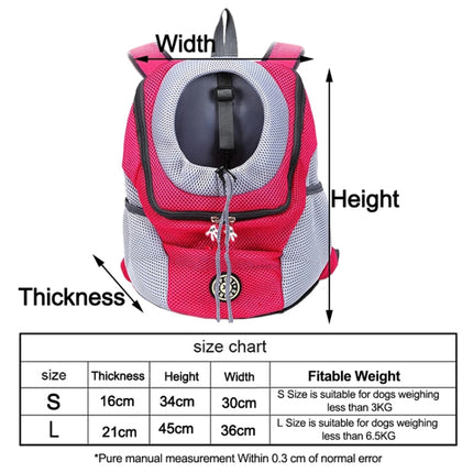 Outdoor Pet Dog Carrier Bag Front Bag Double Shoulder Portable Travel Backpack Mesh Backpack Head, S, L - DealBuddy