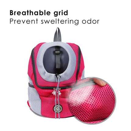 Outdoor Pet Dog Carrier Bag Front Bag Double Shoulder Portable Travel Backpack Mesh Backpack Head, S, L - DealBuddy