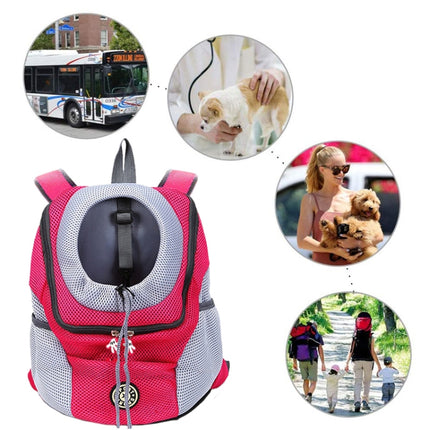 Outdoor Pet Dog Carrier Bag Front Bag Double Shoulder Portable Travel Backpack Mesh Backpack Head, S, L - DealBuddy