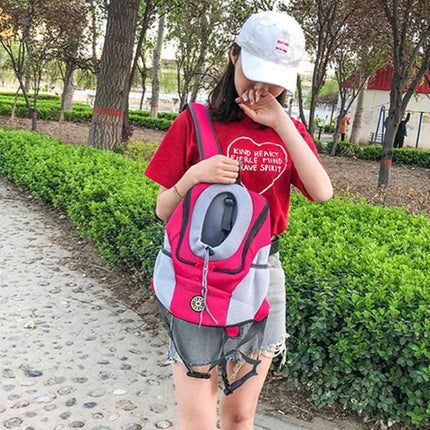 Outdoor Pet Dog Carrier Bag Front Bag Double Shoulder Portable Travel Backpack Mesh Backpack Head, S, L - DealBuddy