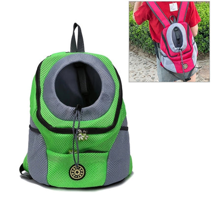 Outdoor Pet Dog Carrier Bag Front Bag Double Shoulder Portable Travel Backpack Mesh Backpack Head, S, L - DealBuddy