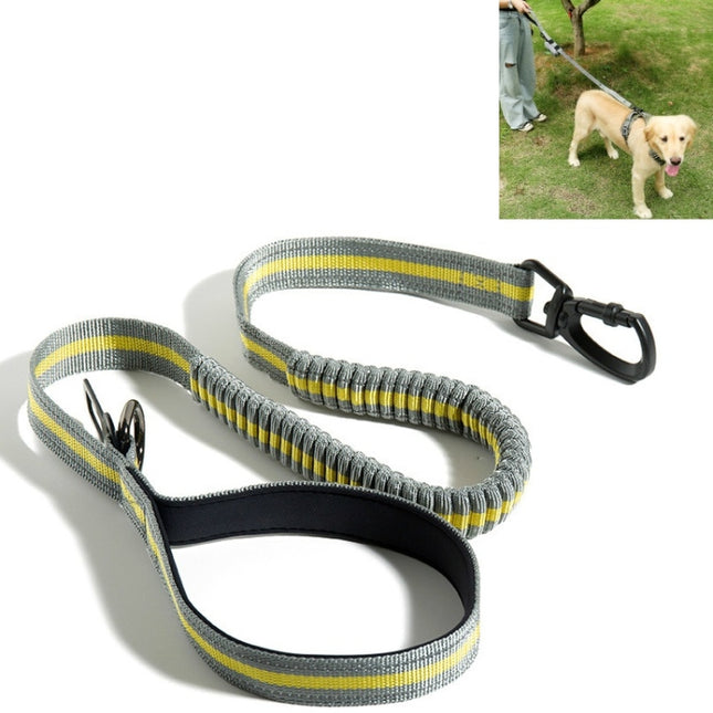 Dog Outdoor Anti-Scourge Traction Rope Nylon Reflective Elastic Stretch Dog Walking Rope, Elastic Stretch Yellow, Elastic Stretch Green - DealBuddy