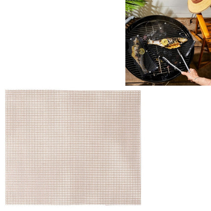 Non-Stick Grid Sheet Teflon Barbecue Mat Grill Grid Mat