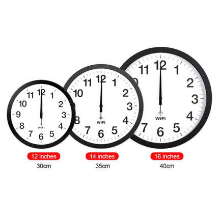 Smart Network Automatic Time Synchronization Wifi Wall Clock Modern Minimalist Silent Living Room Clock, 12 inch, 14 inch, 16 inch - DealBuddy