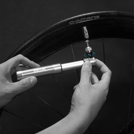 WILD MAN Mountain Road Bike Portable Bicycle Pump Us And French Mouth Universal Pump Mini Basketball Football Pump, GK8 (Silver), GK8 (Red)