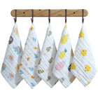 Six-Layer Gauze Cotton Baby Square Handkerchief Saliva Towel Styles Random Delivery