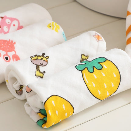 Six-Layer Gauze Cotton Baby Square Handkerchief Saliva Towel Styles Random Delivery