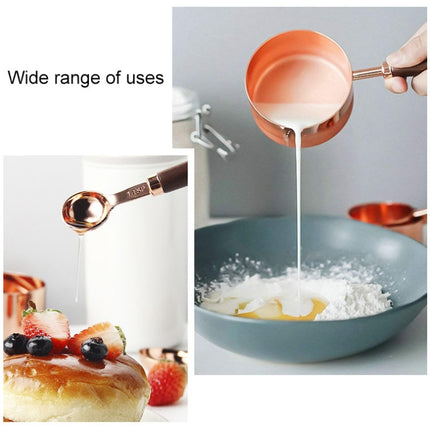 Walnut Handle Copper-Plated Kitchen Baking Tools Bartender Scale Measuring Set