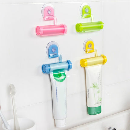 2 Pcs Creative Sucker Hangable Toothpaste Extruder with Sucker &Holder
