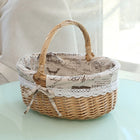 Hand-woven Picnic Basket Sackcloth Rattan Storage Basket, Small, Large - DealBuddy