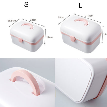 Multifunctional Dustproof Jewelry Cosmetic Plastic Box Household Portable Medicine Box Case