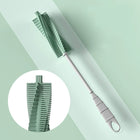 Silicone Baby Bottle Long Handle Cup Cleaning Brush 360 Degree Rotating Bottle Brush