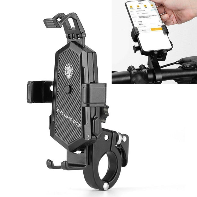 Bicycle Mobile Phone Holder Can Rotate And Adjust Fixed Aluminum Alloy Bracket Automatic Grab Bracket