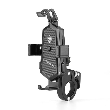 Bicycle Mobile Phone Holder Can Rotate And Adjust Fixed Aluminum Alloy Bracket Automatic Grab Bracket, Handlebar Installation, Rearview Mirror Installation - DealBuddy