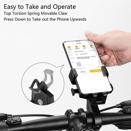 Bicycle Mobile Phone Holder Can Rotate And Adjust Fixed Aluminum Alloy Bracket Automatic Grab Bracket