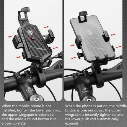 Bicycle Mobile Phone Holder Can Rotate And Adjust Fixed Aluminum Alloy Bracket Automatic Grab Bracket