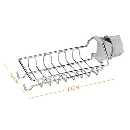 Faucet Rack Stainless Steel Perforated Free Kitchen Sink Storage Rack Rag Sponge Drain Rack, Type A, Type B, Type C - DealBuddy
