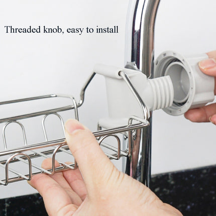 Faucet Rack Stainless Steel Perforated Free Kitchen Sink Storage Rack Rag Sponge Drain Rack, Type A, Type B, Type C - DealBuddy