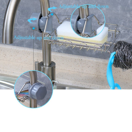 Faucet Rack Stainless Steel Perforated Free Kitchen Sink Storage Rack Rag Sponge Drain Rack, Type A, Type B, Type C - DealBuddy
