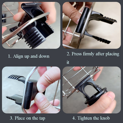 Faucet Rack Stainless Steel Perforated Free Kitchen Sink Storage Rack Rag Sponge Drain Rack, Type A, Type B, Type C - DealBuddy