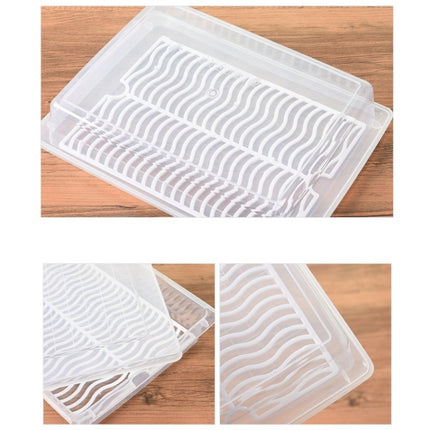 Kitchen Refrigerator Drainable Fresh-Keeping Box Food Plastic Sealed Freezer Storage Box Fish Fresh Box
