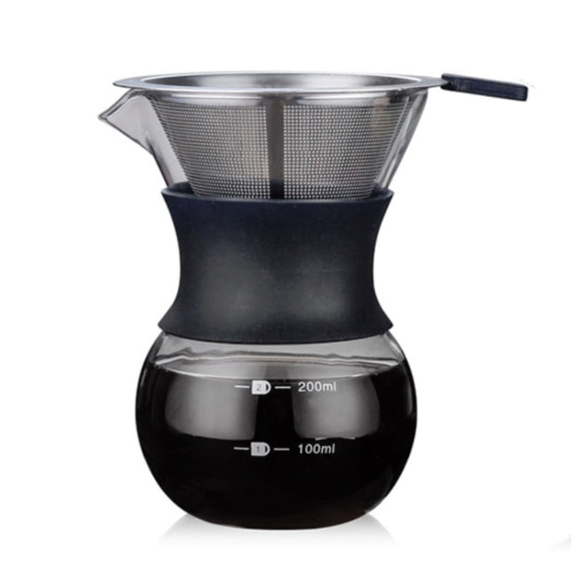 High Temperature Resistant Coffee Maker, 200ml With Strainer, 400ml With Strainer, 200ml Without Strainer, 400ml Without Strainer - DealBuddy