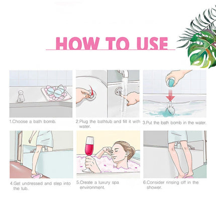 3 PCS 10g Natural Bubble Shower Bombs Ball Bath Salt Body Essential Oil Bath Ball