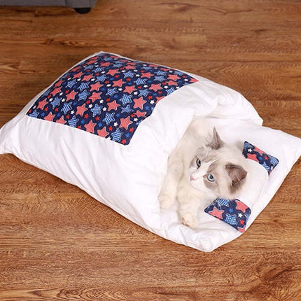 Closed Removable and Washable Cat Litter Sleeping Bag Winter Warm Dog Kennel, S, M, L - DealBuddy