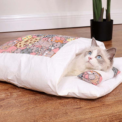 Closed Removable and Washable Cat Litter Sleeping Bag Winter Warm Dog Kennel, S, M, L - DealBuddy