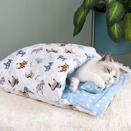 Closed Removable and Washable Cat Litter Sleeping Bag Winter Warm Dog Kennel, S, M, L - DealBuddy