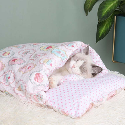 Closed Removable and Washable Cat Litter Sleeping Bag Winter Warm Dog Kennel, S, M, L - DealBuddy
