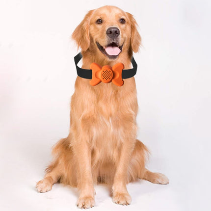 Automatic Voice Control Bark Arrester Collar Pet Supplies Trainer, White, Orange - DealBuddy