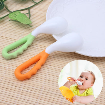2 PCS Baby Curved Spoon Eat Spoon Baby Pacifier Feeding Spoon Solid Supplies Curved Spoon Children Tableware