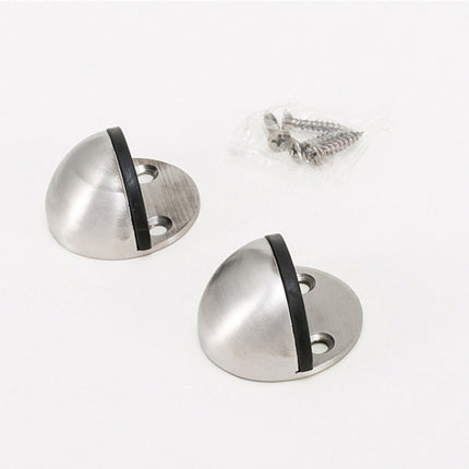 2pcs/pack Stainless Steel Door Stop Free Punch Door Top Cabinet Hardware Accessories