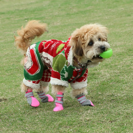 4 in 1 Pet Shoes Dog Shoes Walking Shoes Small Dogs Pet Supplies, S, M, L, XL - DealBuddy