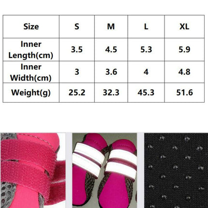4 in 1 Pet Shoes Dog Shoes Walking Shoes Small Dogs Pet Supplies, S, M, L, XL - DealBuddy