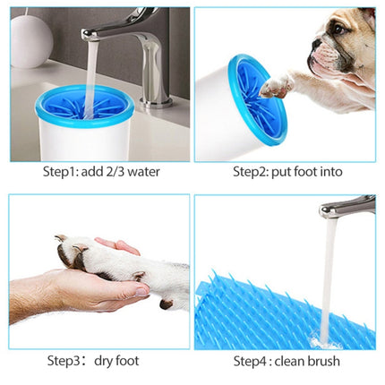 Pets Automatic Foot-Washing Cup Cats Dogs Extremities Cleaning Artifact, S 6-11cm, L 14-19cm, M 10-14cm - DealBuddy