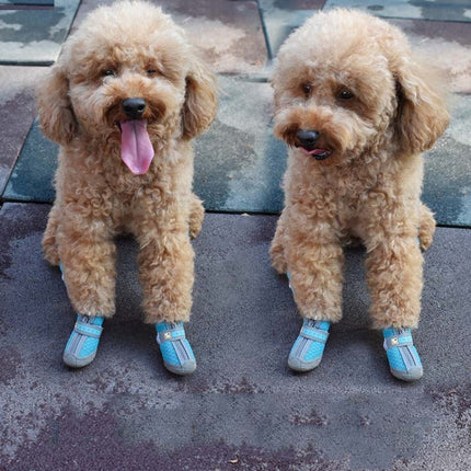 4 PCS / Set Breathable Non-slip Wear-resistant Dog Shoes Pet Supplies, 2.8x3.5cm, 3.3x4cm, 3.8x4.3cm, 4.3x4.8cm, 4.8x5.3cm - DealBuddy