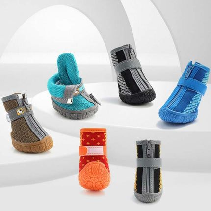4 PCS / Set Breathable Non-slip Wear-resistant Dog Shoes Pet Supplies, 2.8x3.5cm, 3.3x4cm, 3.8x4.3cm, 4.3x4.8cm, 4.8x5.3cm - DealBuddy