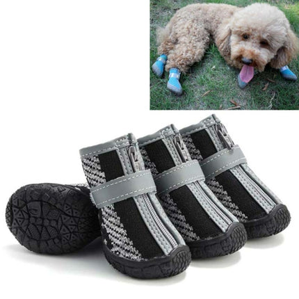 4 PCS / Set Breathable Non-slip Wear-resistant Dog Shoes Pet Supplies, 2.8x3.5cm, 3.3x4cm, 3.8x4.3cm, 4.3x4.8cm, 4.8x5.3cm - DealBuddy