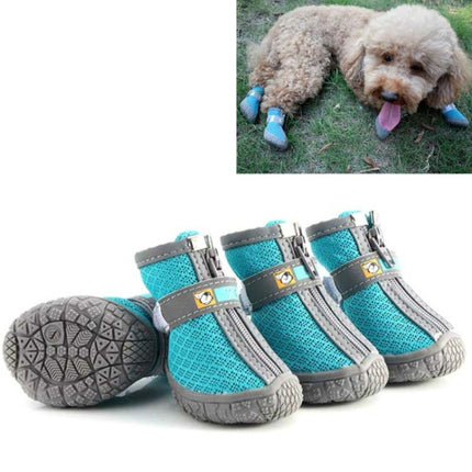 4 PCS / Set Breathable Non-slip Wear-resistant Dog Shoes Pet Supplies, 2.8x3.5cm, 3.3x4cm, 3.8x4.3cm, 4.3x4.8cm, 4.8x5.3cm - DealBuddy
