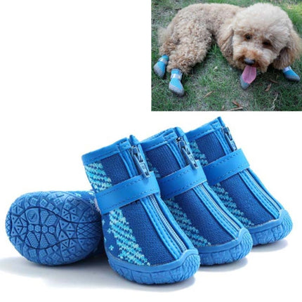 4 PCS / Set Breathable Non-slip Wear-resistant Dog Shoes Pet Supplies, 2.8x3.5cm, 3.3x4cm, 3.8x4.3cm, 4.3x4.8cm, 4.8x5.3cm - DealBuddy