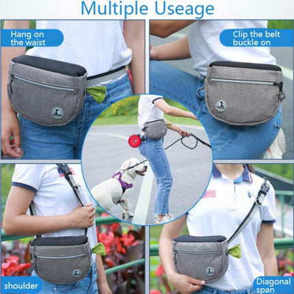 MOVEPEAK Pet Snack Bag Leash Pet Training Waist Bag Outing Dog Snack Bag - DealBuddy