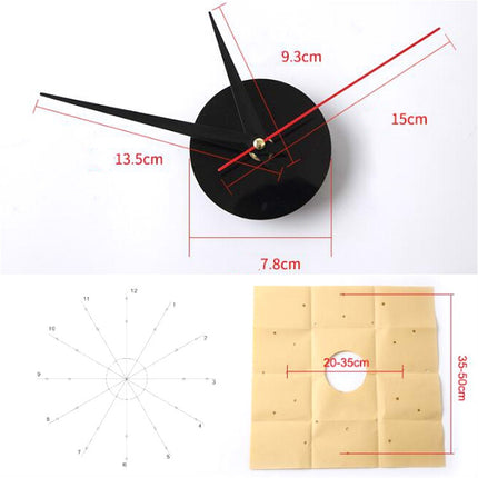 Acrylic 3D Wall Clock DIY Living Room Bedroom Wall Background Decoration