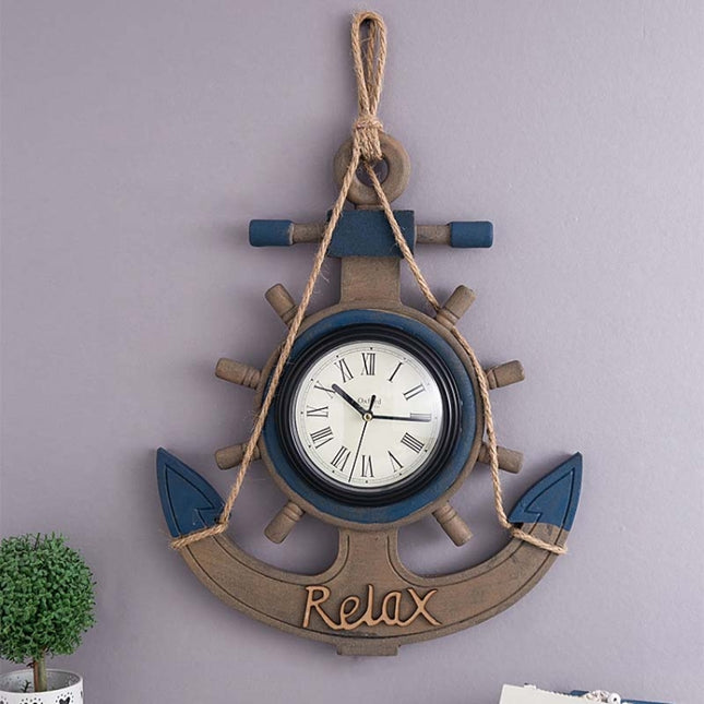 Retro Old Decoration Wall Clock Living Room Wooden Clock Wall Decoration