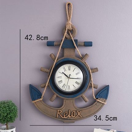 Retro Old Decoration Wall Clock Living Room Wooden Clock Wall Decoration