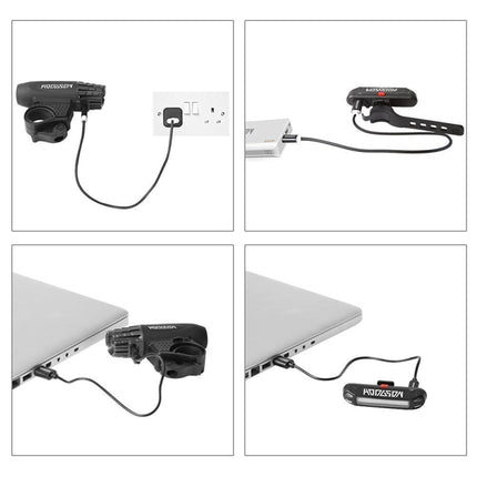 Bike Light USB Rechargeable Mountain Bike Warning Light