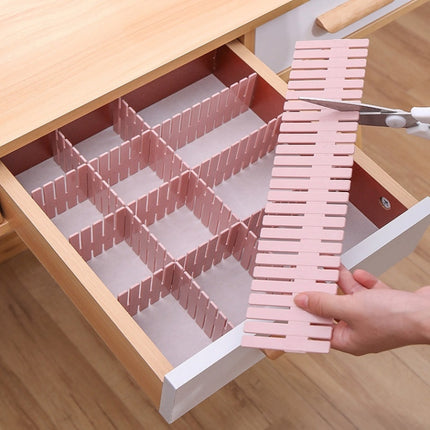 Plastic Drawer Divider Free Combination Classification Storage Board, 4pcs/Pack, 37x7cm, 47x7cm - DealBuddy