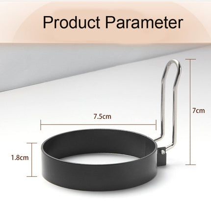 2-Pack Egg Ring Iron Spray Non-Stick Round Omelette Model Omelette Mold with Brush - DealBuddy